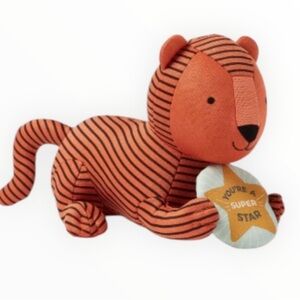 Pillowfort Kids' Plush Milestone Tiger “You’re A Superstar”